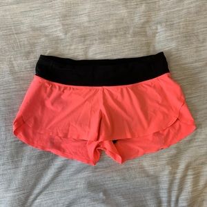 Lululemon neon pink Speed Up shorts size 6